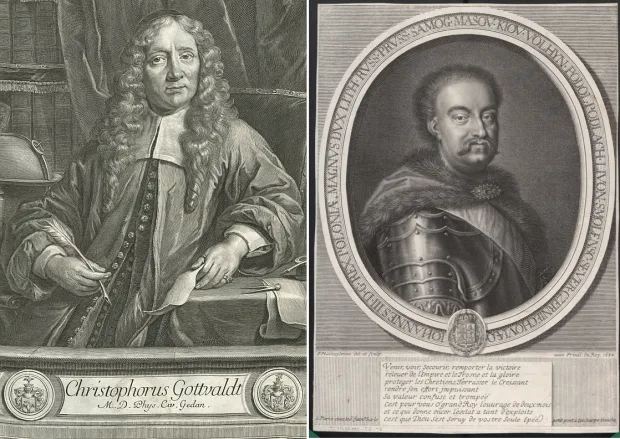 Gdański lekarz i anatom Christoph Gottwaldt miał w swoich zbiorach kamienie nerkowe, które wycięto w czasie sekcji zwłok z ciała króla Jana III Sobieskiego.
