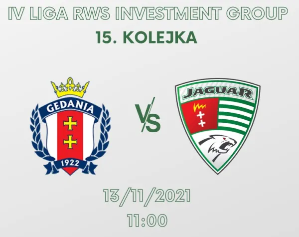 Gedania podejmie Jaguar Gdańsk w sobotę, o godz. 11, na boisku przy al. gen. Hallera 201.