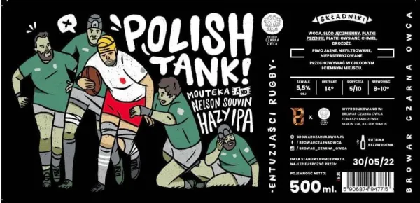 Nazwa piwa Polish Tank wzięła się od pseudonimu Piotra Zeszutka. Rugbista w wersji rysunkowej znalazł się również na etykiecie.