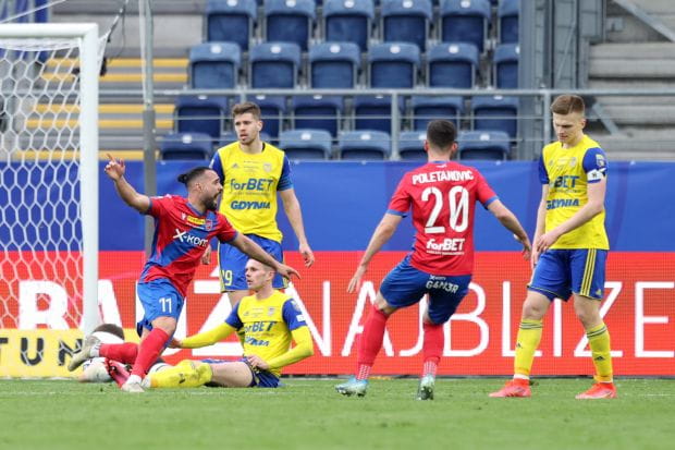 Arce Gdynia 9 minut zabrakło, aby pokonać Raków Częstochowa i wygrać Fortuna Puchar Polski w sezonie 2020/21.