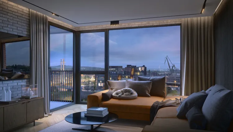 Projektanci Euro Stylu zwracają uwagę na to, by pokój dzienny był przestronny i dobrze doświetlony dzięki dużym przeszkleniom z drzwiami balkonowymi. 