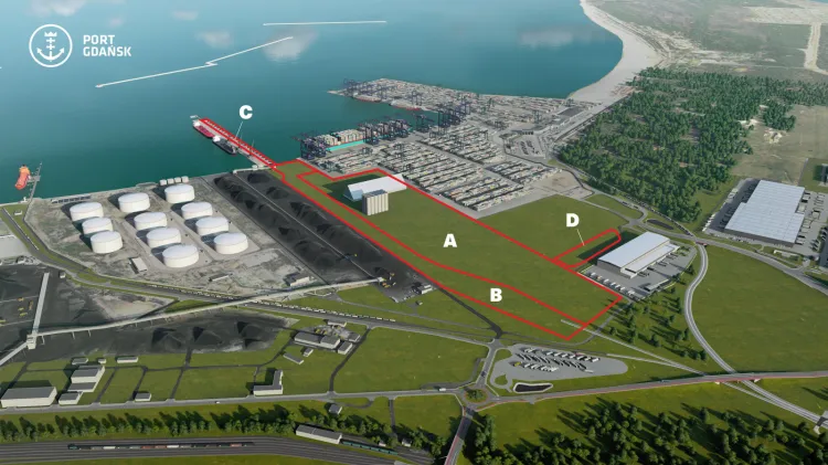 Terminal agro mógłby powstać na działce między terminalem kontenerowym DCT a terminalem węglowym i bazą paliw.