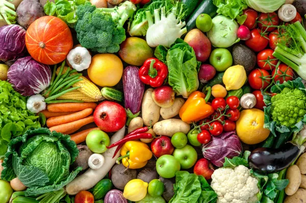 Warzywa i owoce stanowią najlepsze źródło witamin.