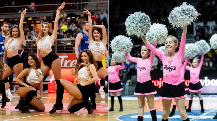 Cheerleaders Flex Sopot (z lewej) i Cheerleaders Gdynia Junior (z prawej) prowadzą nabory do grup tanecznych.