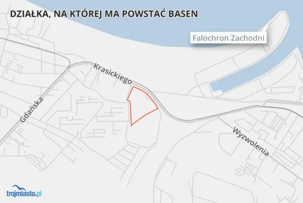 Teren przekazany miastu pod budowę basenu w Brzeźnie.