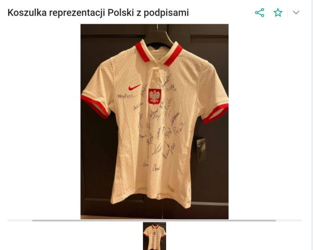 Koszulka reprezentacji Polski z podpisami - 5800 zł