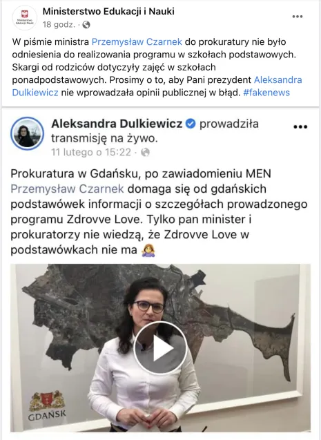 MEiN komentuje uwagę prezydent Gdańska.