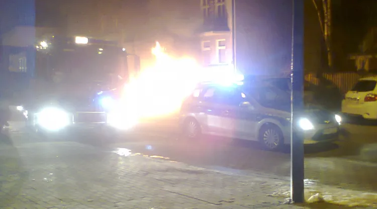 Pożar auta w Sopocie.
