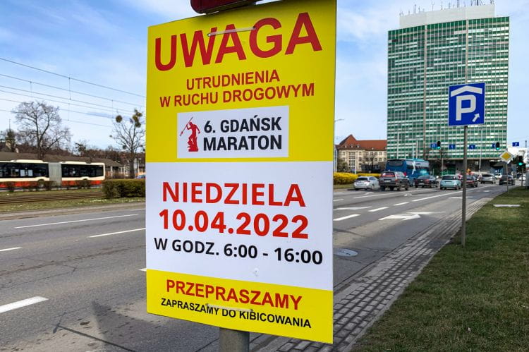 W weekend na ulicach Gdańska i Sopotu spodziewane są utrudnienia w ruchu spowodowane dwiema imprezami biegowymi. Większe utrudnienia będą w niedzielę w Gdańsku, mniejsze w sobotę w Sopocie.