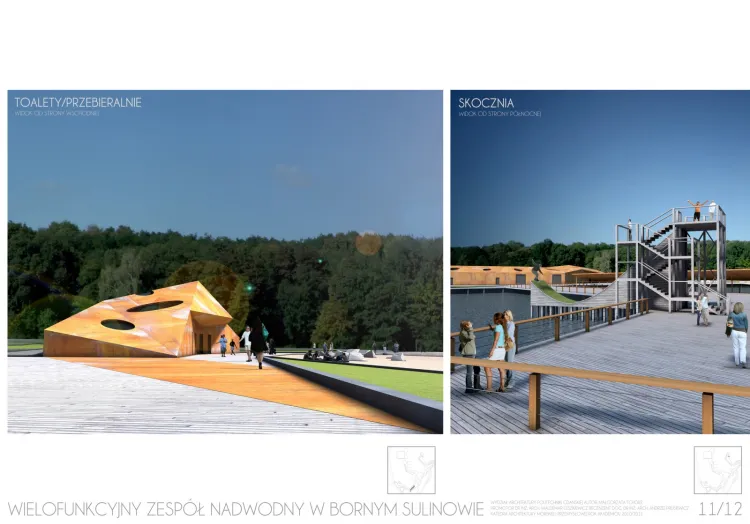Projekt koncepcyjny zespołu nadwodnego w Bornym Sulinowie.