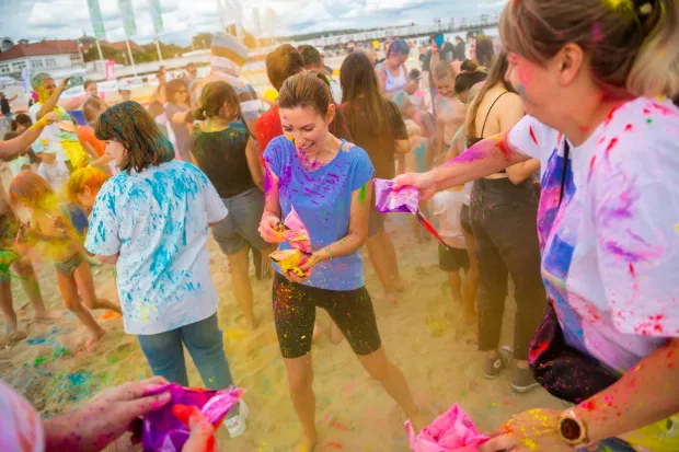 This was the festival of colors last year in Sopot.