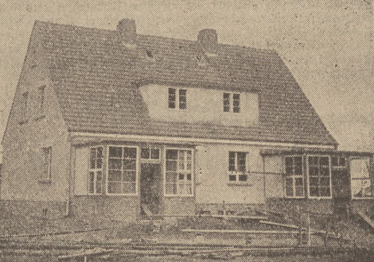 Jedyny, prototypowy budynek mieszkalny niezrealizowanego Osiedla przy Dworze Narożnym. Zdjęcie opublikowane w "Danziger Sonntags-Zeitung", 39/1931 (za: fbc.pionier.net.pl)