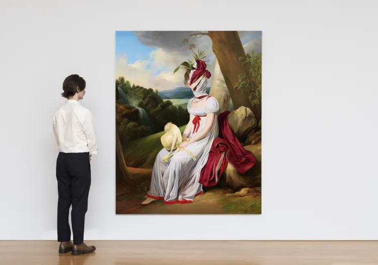 Obraz "Portrait of a Lady (After Louis Leopold Boilly)" Ewy Juszkiewicz został wylicytowany za ponad 1,5 mln dolarów. 