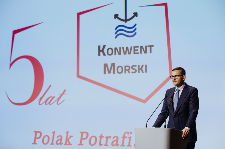 Premier Morawiecki był w poniedziałek, 27 czerwca, gościem Konwentu Morskiego w Muzeum II WŚ w Gdańsku.