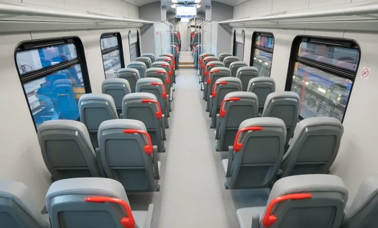 Wnętrze jednego z pociągów spółki Newag.