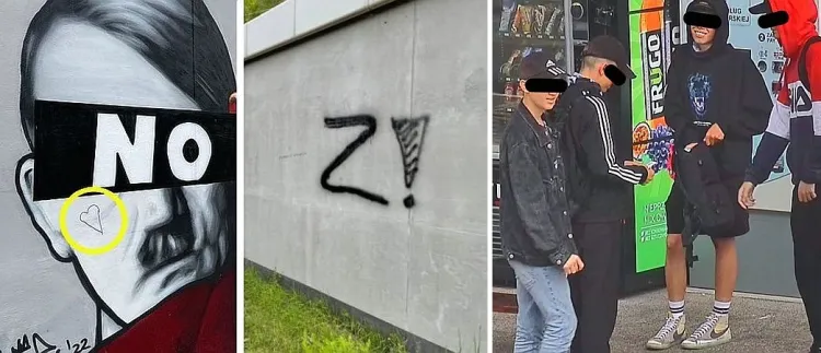Czworo młodych ludzi wyznało swoją sympatię do Adolfa Hitlera i rosyjskiej agresji na Ukrainę, niszcząc antywojenne murale na Jasieniu.