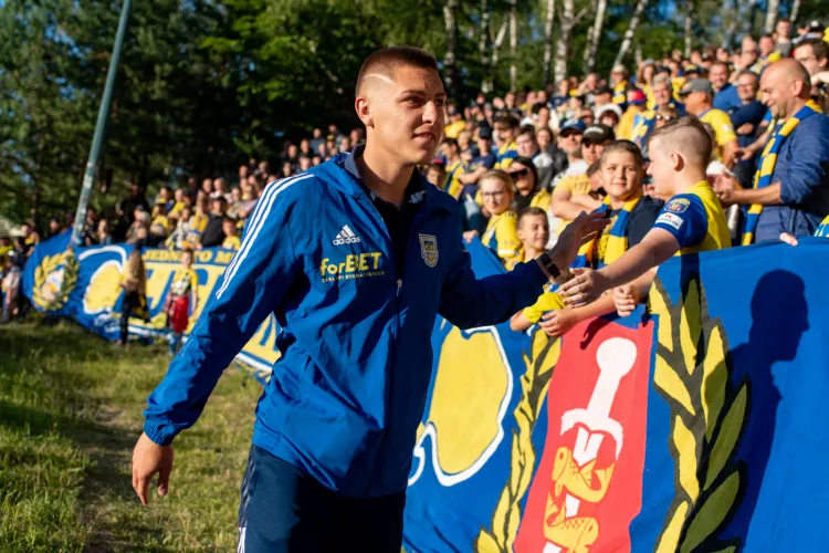 Kacper Skóra na pierwszego gola w seniorskiej drużynie Arki Gdynia czekał blisko 1,5 roku od debiutu. 