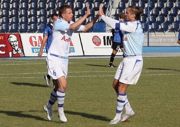 Jedynego gola w barwach Bałtyku Jakub Kawa (nr 6) strzelił w meczu przeciwko Zawiszy Bydgoszcz.