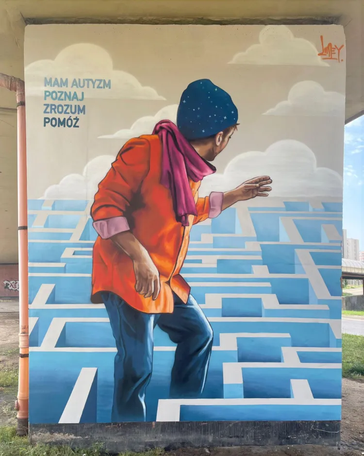 Mural o autyzmie - społeczna edukacja w miejskiej przestrzeni.