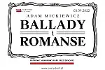 Narodowe Czytanie odbywa się w tym roku po raz jedenasty. Tym razem czytamy "Ballady i romanse" Adama Mickiewicza.