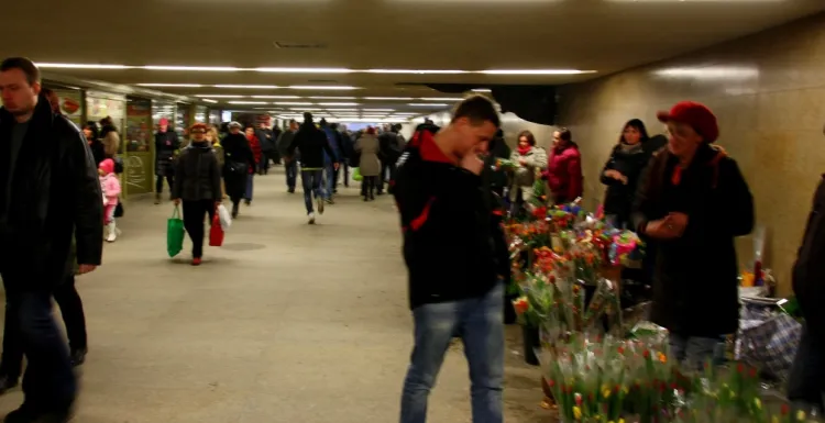 Handel kwiatami w tunelu przy dworcu głównym dosłownie kwitnie w najlepsze i nikomu nie zależy na poprawie estetyki tego miejsca.