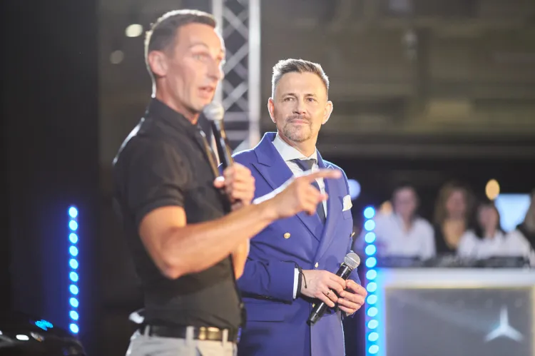Marek Posłuszny i Krzysztof Ibisz podczas pokazu.