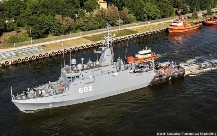 Najnowocześniejszym polskim okrętem jest niszczyciel min ORP Albatros, którego przekazano Marynarce Wojennej w sierpniu 2022 r.