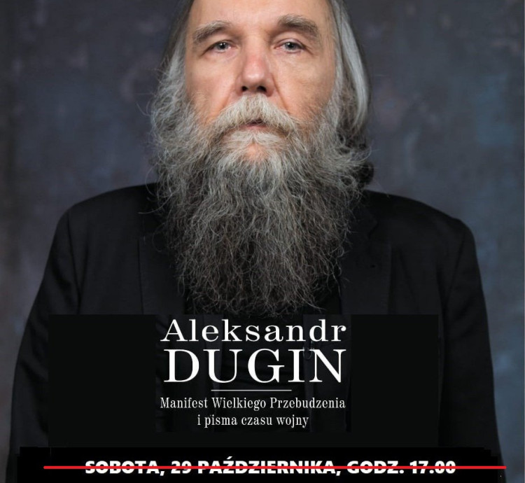 O książce Aleksandra Dugina - doradcy i głównego ideologa Władimira Putina - zamierzali dyskutować goście spotkania w Gdańsku. Po nagłośnieniu sprawy, do spotkania nie dojdzie.
