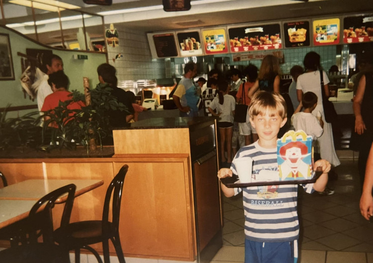 Little Ralph Kaminski at McDonald's. 