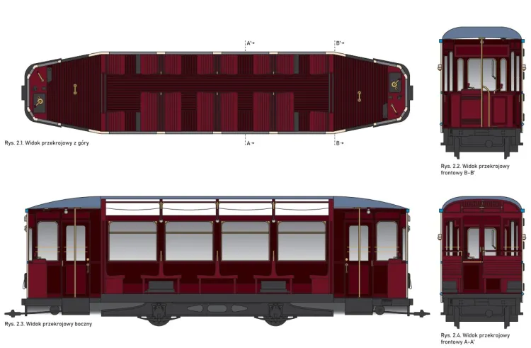 Tak ma wyglądać zabytkowy tramwaj po modernizacji.