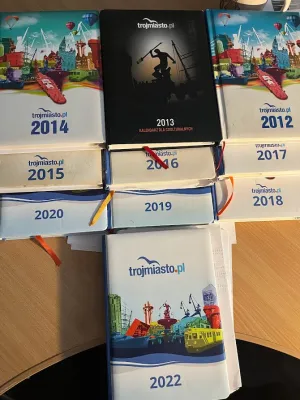 Zbiór kalendarzy pani Iwony.