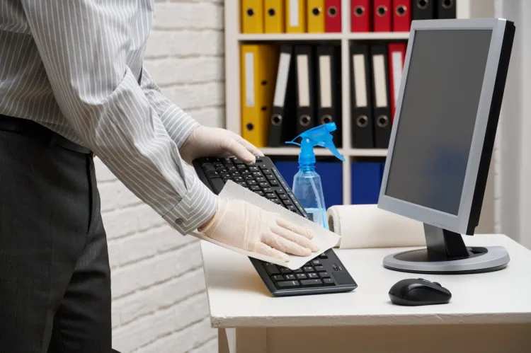 Obowiązek dbania przez pracownika o porządek i ład w miejscu pracy ogranicza się w zasadzie do utrzymania w czystości swojego najbliższego otoczenia pracy - tj. biurka, komputera, szafek.