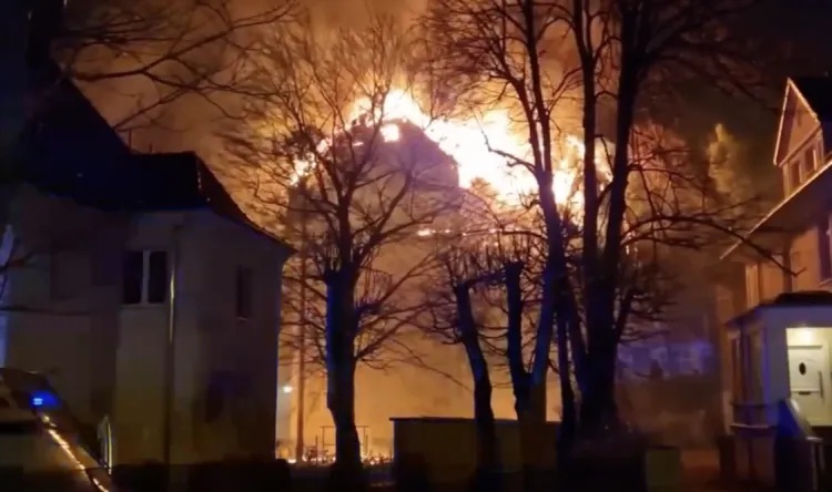Pożar w Sopocie.