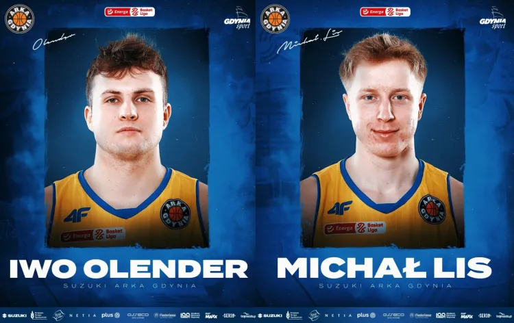 Suzuki Arka Gdynia pozyskała dwóch nowych koszykarzy. To Iwo Olender i Michał Lis, którzy w przeszłości grali już w gdyńskim zespole. 