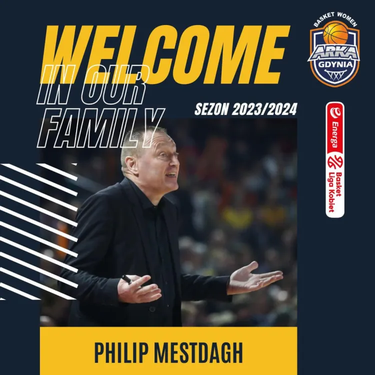 Trener Philip Mestdagh poprowadzi koszykarki VBW Arki Gdynia w sezonie 2023/24.