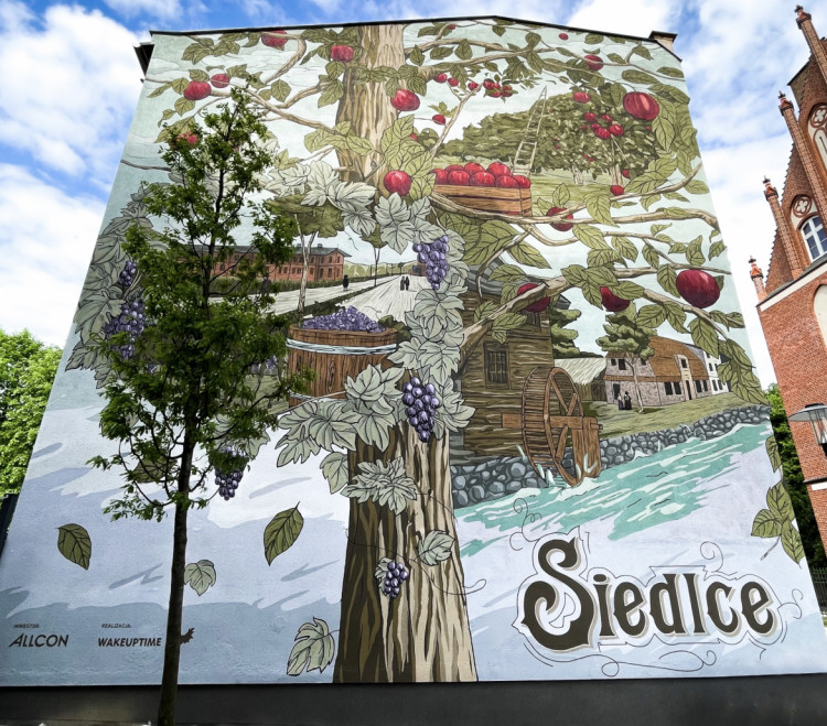 Tak wygląda nowy mural na Siedlcach - inspirowany historią dzielnicy.