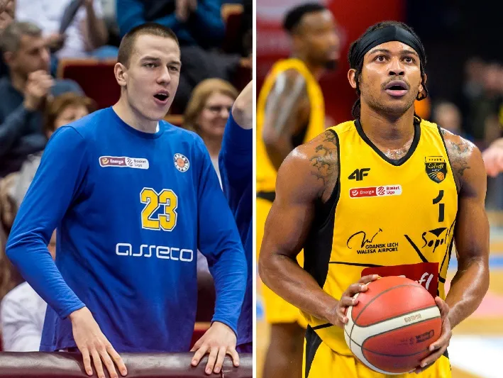 Grzegorz Kamiński (z lewej) w 2020 roku odchodził z Gdyni głównie jako młody rezerwowy z wielkim potencjałem. Dwa lata później wraca do Suzuki Arki jako dojrzały koszykarz. Z kolei Garrett Nevels (z prawej) właśnie przeniósł się z Trefla Sopot do Rosji.