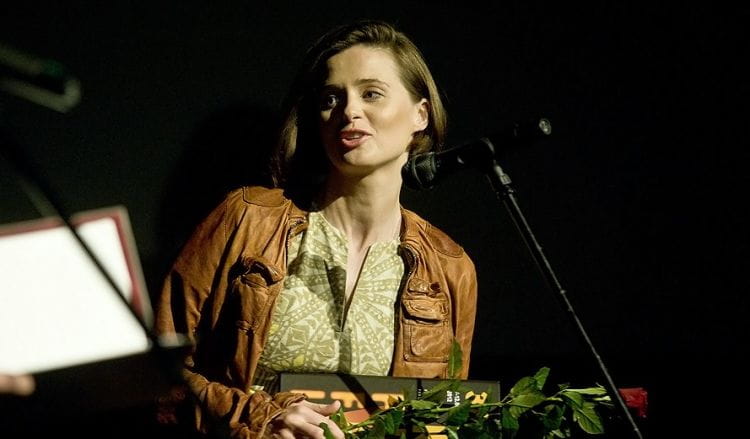 Agnieszka Grochowska - laureatka nagrody za najlepszą pierwszoplanową rolę żeńską za kreację w filmie "W ciemności".