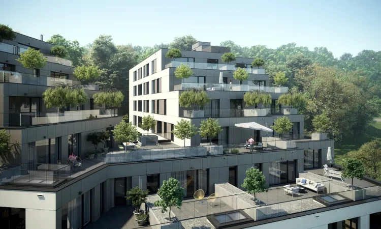 Leśna Sonata - nowoczesny apartamentowiec w zielonym otoczeniu.