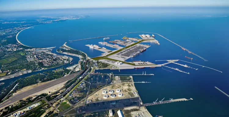 Tak miał wyglądać Port Centralny, z którego budowy na razie się wycofano. Czy port instalacyjny powstanie w oparciu o ten projekt?