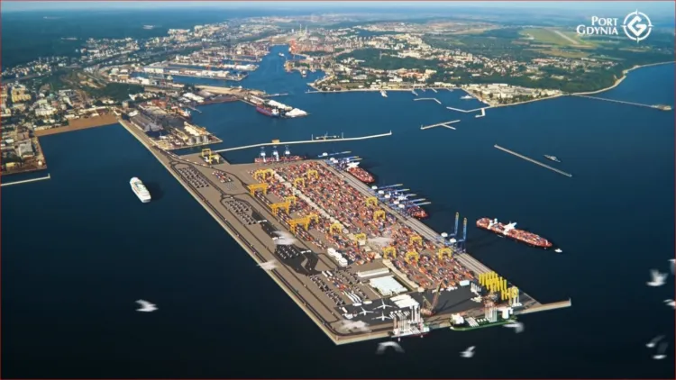Port Zewnętrzny to planowane przedłużenie molo Węglowego w formie sztucznego pirsu. Ma to umożliwić zawijanie statków kontenerowych o długości ponad 400 metrów i zanurzeniu sięgającym do 16 metrów. 