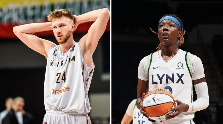Andy Van Vliet (z lewej) to nowy koszykarz Trefla Sopot. Z kolei Rennia Davis (z prawej) to nowa koszykarka VBW Arki Gdynia.