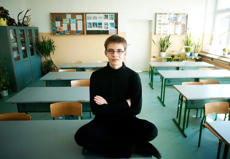 Marcin Pitek, uczeń Gimnazjum nr 19 w Gdyni, jeden z finalistów konkursu naukowego Google Science Fair.