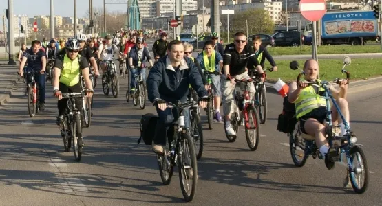Tak wyglądał przejazd rowerzystów w kwietniu.
