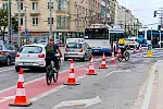 Przebudowany układ dróg rowerowych przy Urzędzie Miasta Gdyni 