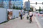 Przebudowany układ dróg rowerowych przy Urzędzie Miasta Gdyni 