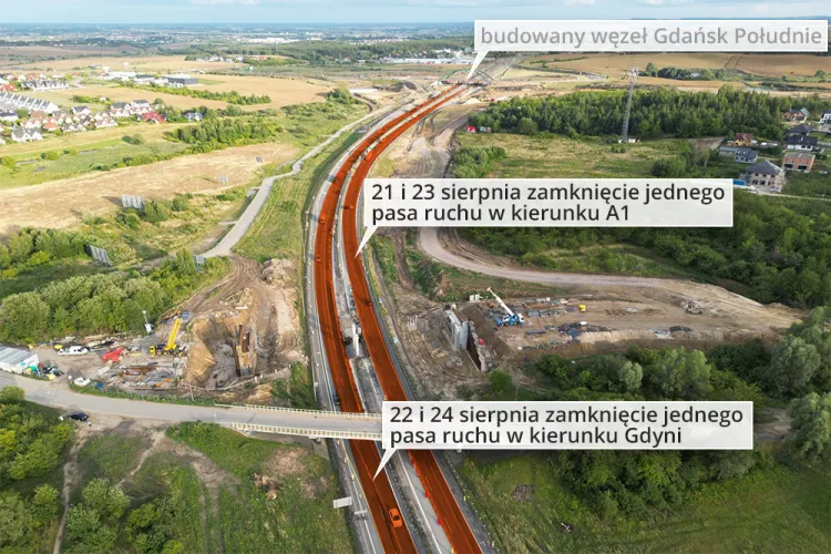 Budowa wiaduktu nad obwodnicą w ciągu ul. Podgórnej wymusi zamknięcie pasów na ekspresówce. 