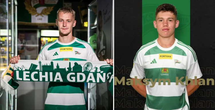 Lechia Gdańsk ma nowych piłkarzy. Dołączyli, od lewej: Tomas Bobcek i Maksym Khlan.