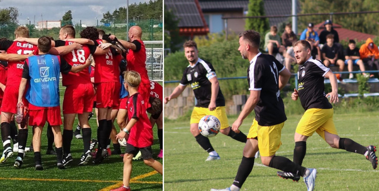 Aż trzy derbowe mecze odbędą się w weekend 15-16 września. Na zdjęciu Olimpia Osowa (z lewej) i KP Gdynia (z prawej).