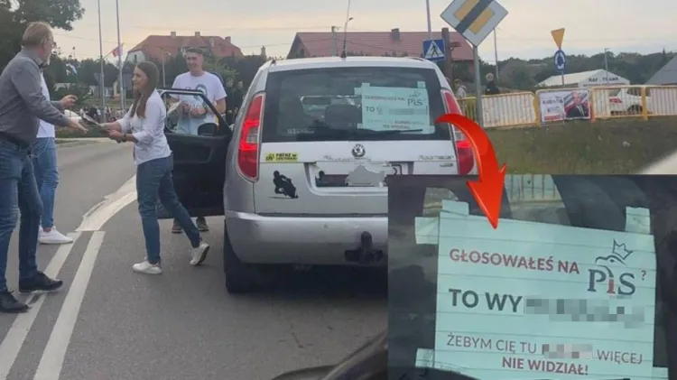 Rozprawy w trybie wyborczym z powództwa Agnieszki Pomaskiej dotyczyły rozpowszechniania tego zdjęcia przez polityków PiS i sugerowania, że auto należy do posłanki KO. 